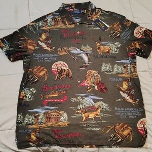 Polo Ralph Lauren Sportsman Soft Cotton Hunting Print Shirt BNWT Large